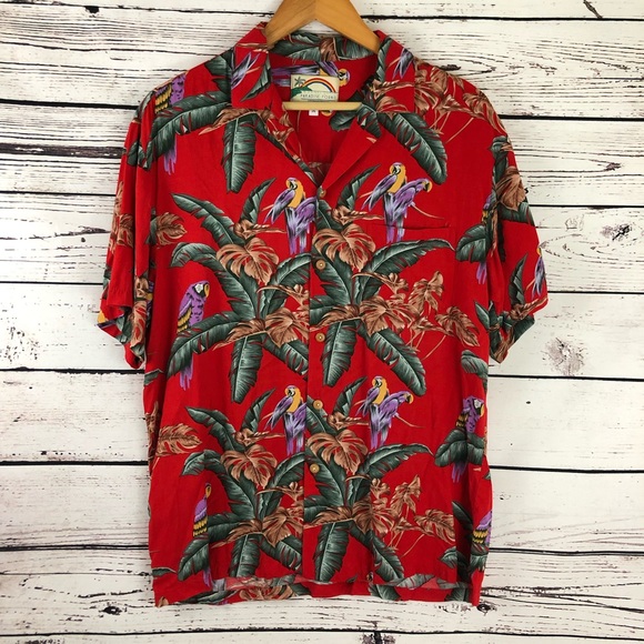 paradise found Other - Paradise Found Men’s Hawaiian Button Down Shirt